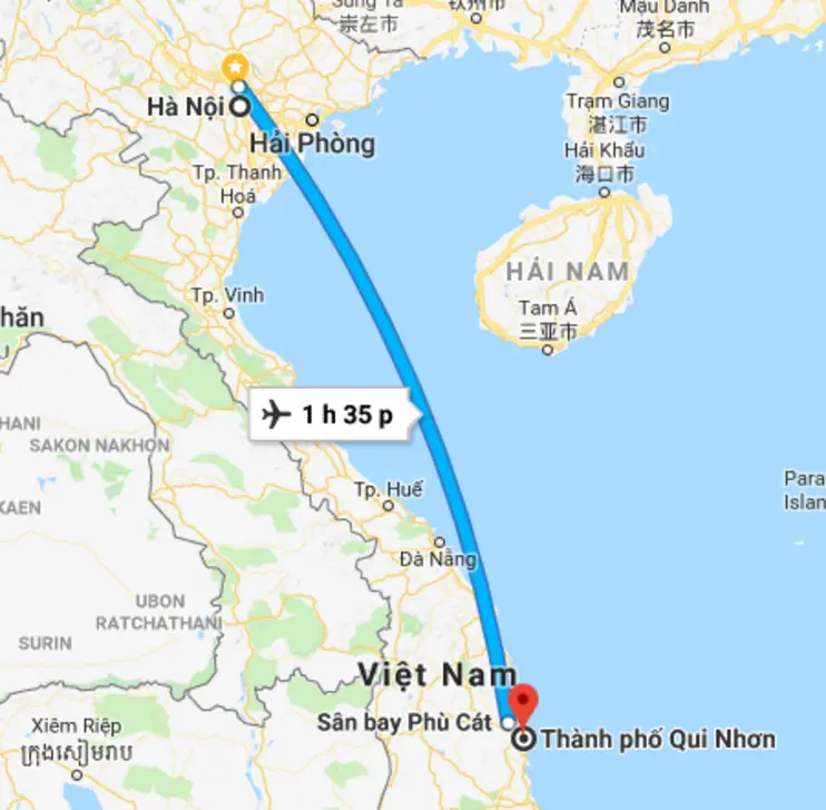 Cách di chuyển đến Quy Nhơn