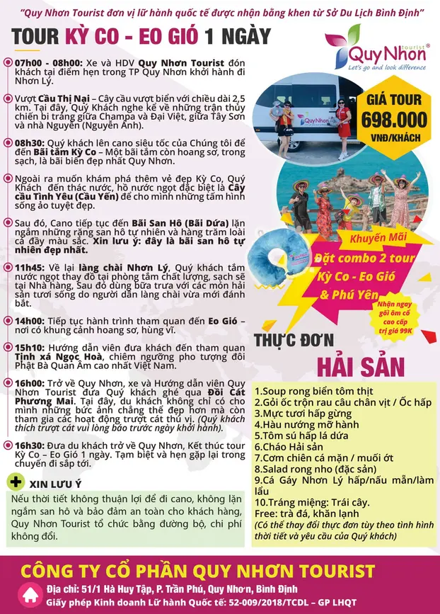 Chi phí bao gồm trong tour